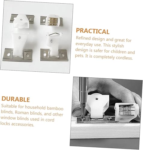 Miniatura 6 de Artibetter 12 piezas de cerradura ciega veneciana romana con mecanismo de bloqueo de cable para persianas romanas, kit de repuesto para persianas