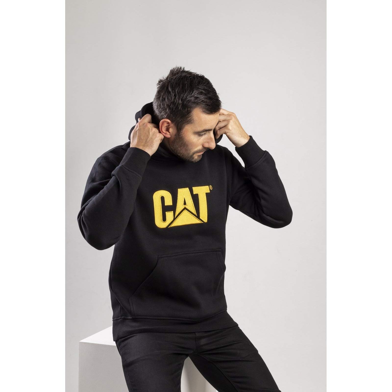 CAT Caterpillar Workwear - Felpa da Lavoro con Cappuccio da Uomo L