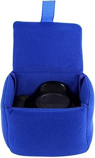 Leapiture DSLR Camera Bags, Portable Camera Cases Camera Bag Insert Pads Camera Shock Protection Cases Messenger Bags Camera Bags Photography Accessories(Blue)