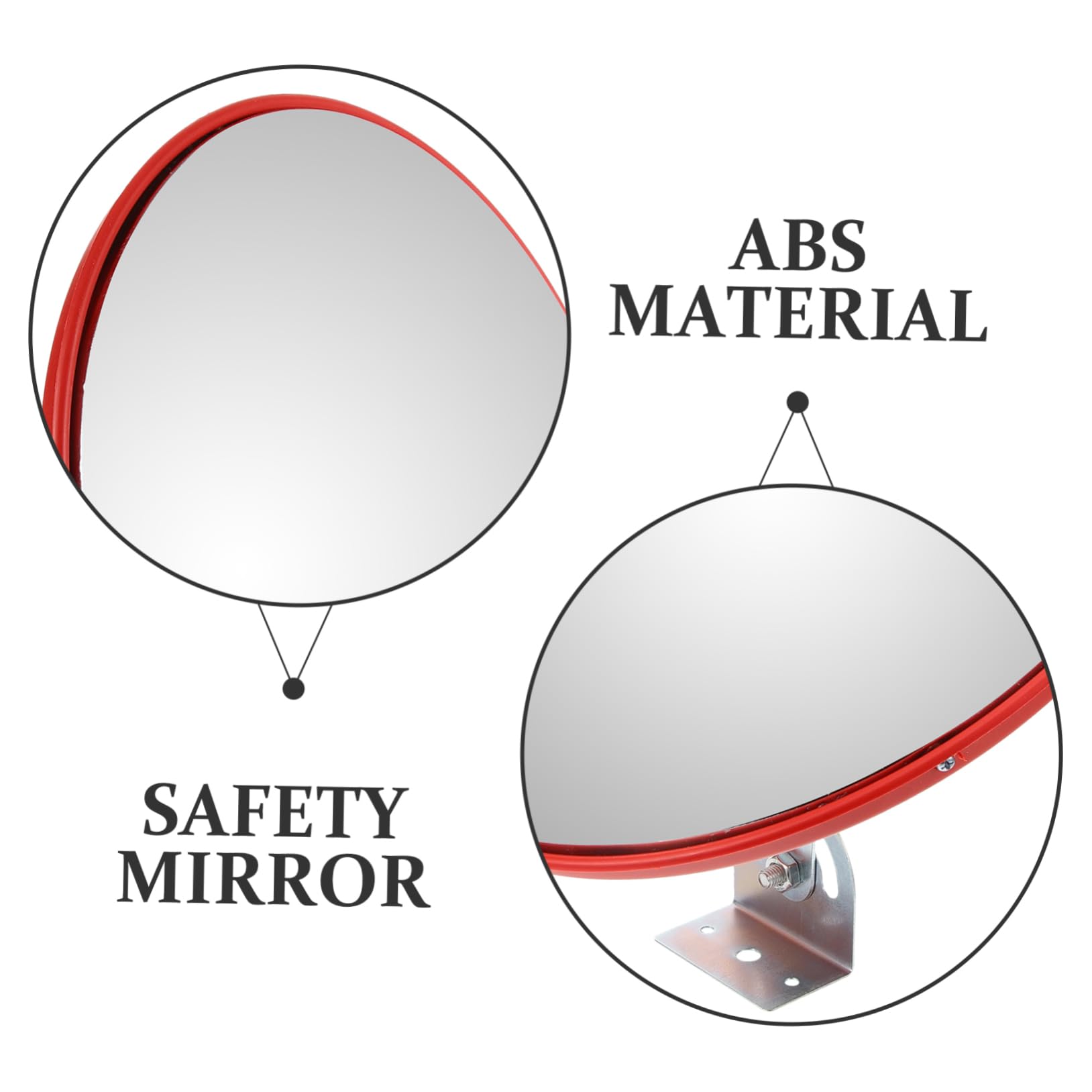 Miroir Convexe de Circulation Grand Angle 30cm Abs Orange