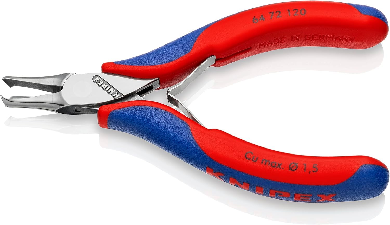 KNIPEX Tronchese per elettronica con tagliente frontale, 64 72 120 | con impugnature multicomponente 120 mm