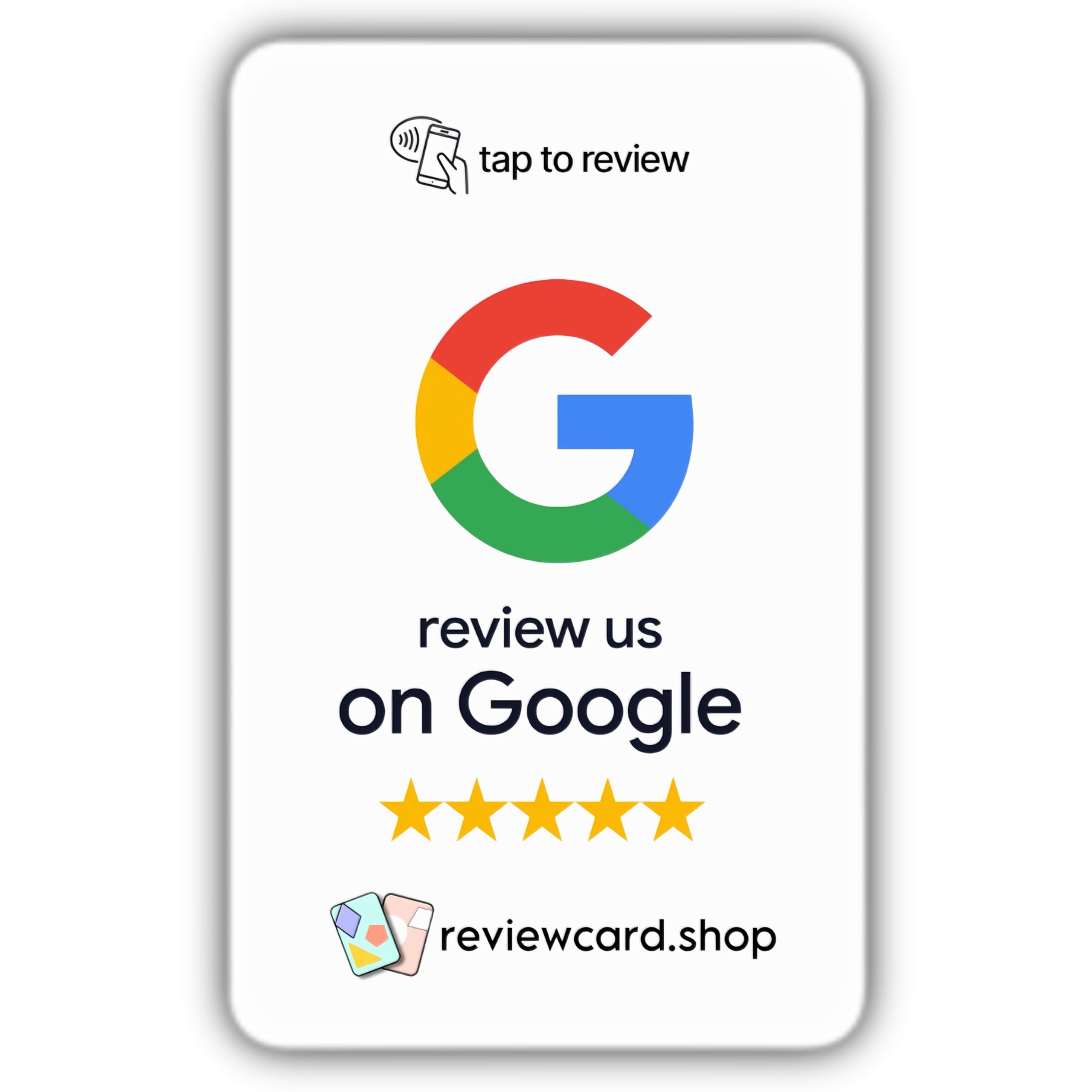 Review Card | NFC Google Review Card - Boost Your Sales and Rank at The top of The Search. (White, Pack of 5) โ image 1