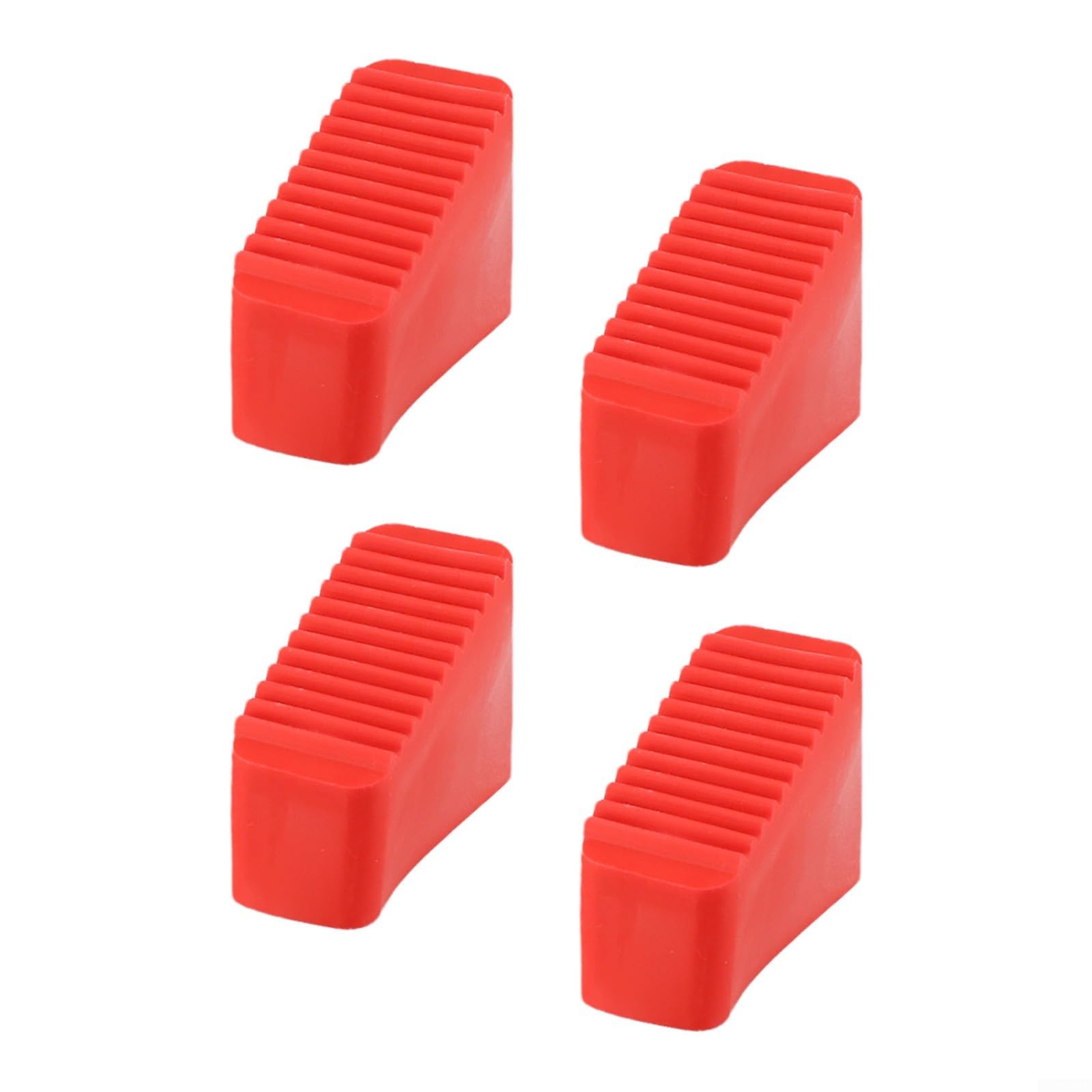 4 coperture di ricambio in gomma per piedini, protezioni antiscivolo per pavimenti in legno, cuscinetti antivibrazioni, scale telescopiche di estensione, rosso, 50 x 20 mm