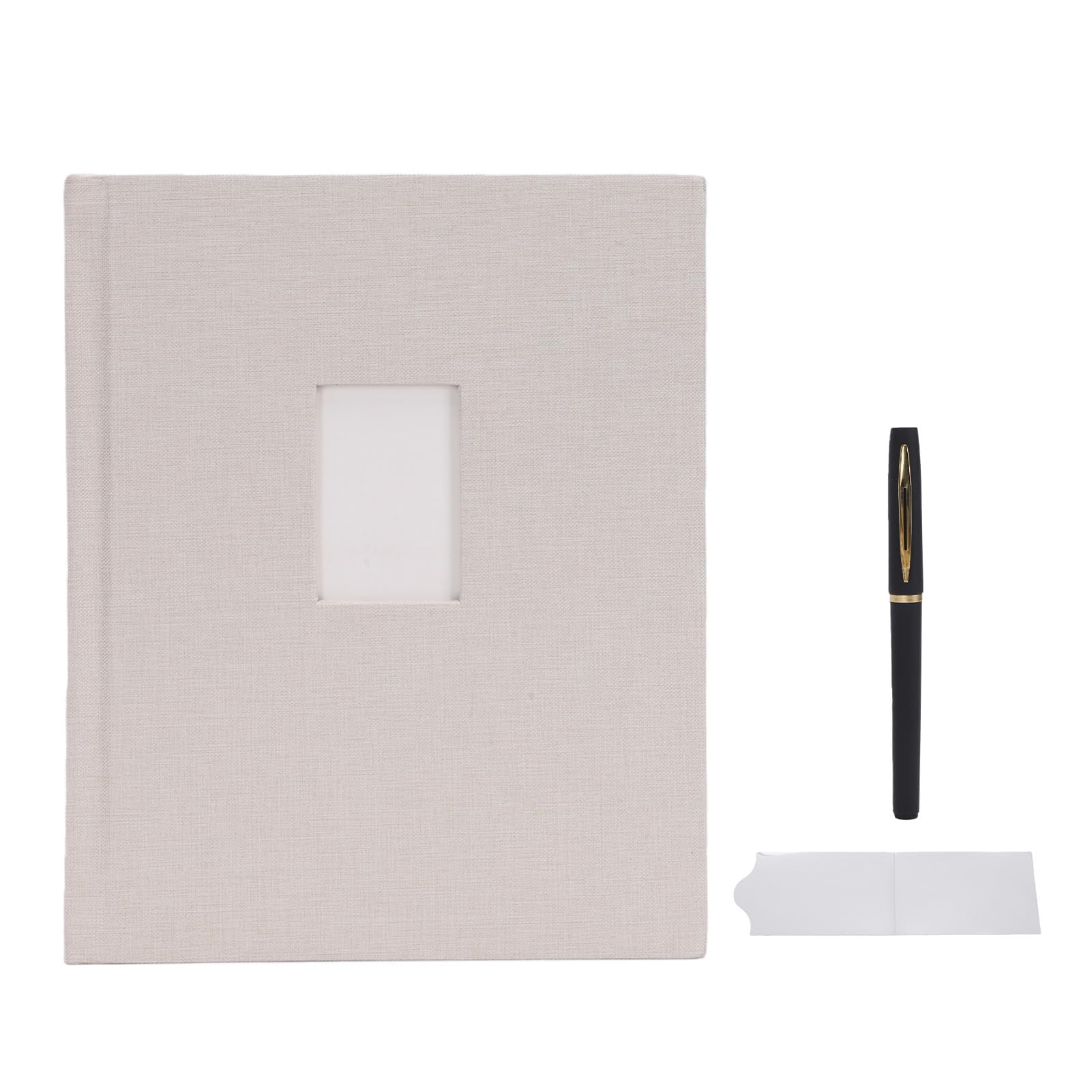 banapoy Álbum Fotos 120 Bolsillos Apto para Mini 2x3 Pulgadas (Beige) | Mini álbum almacenamiento imágenes con espacio escritura para colección libros memoria DIY boda, a prueba polvo