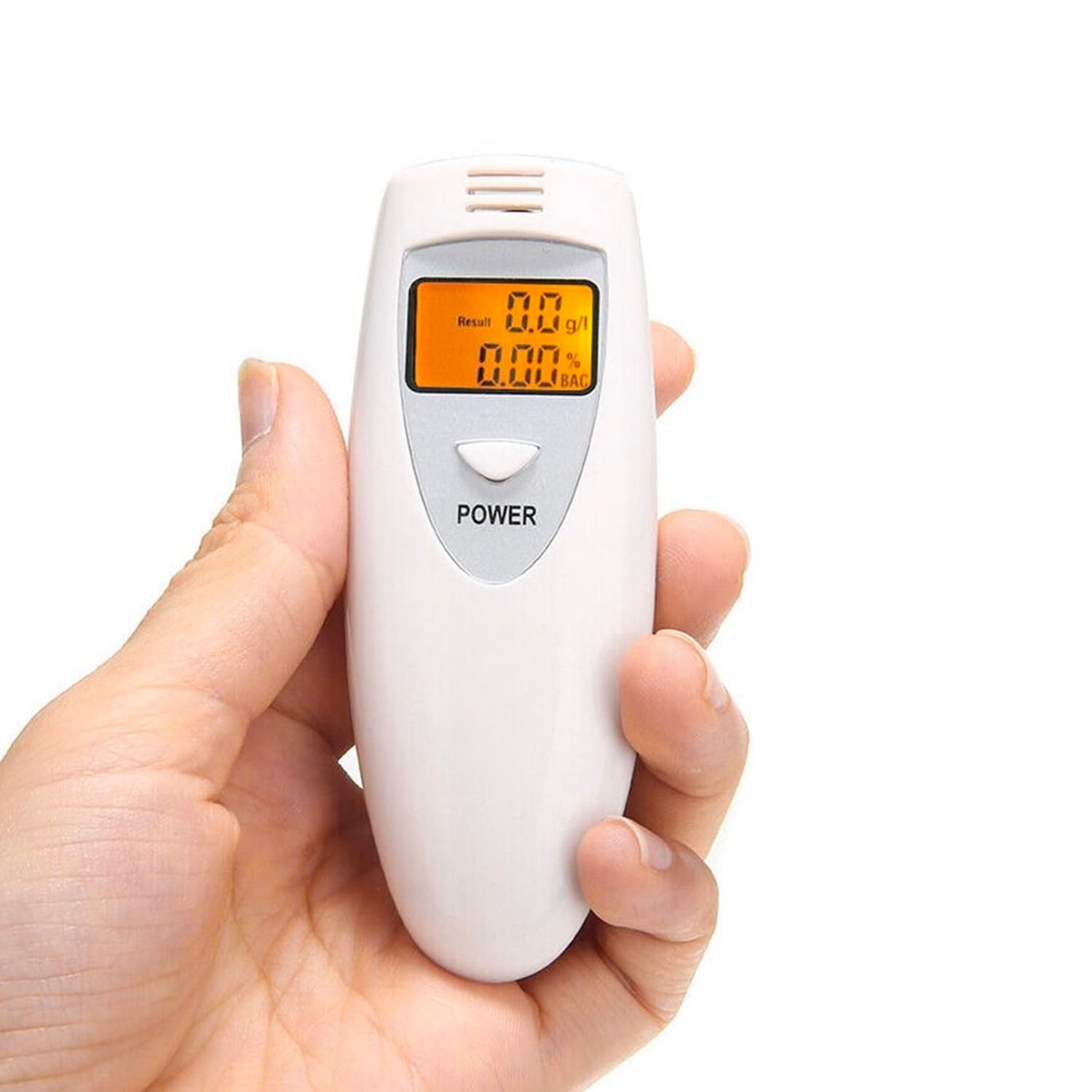 Alkomat cyfrowy szybki i powtarzalny test - wysoka dokładność 0,01% BAC, z wyświetlaczem i sygnałem akustycznym, samowystarczalnym, 95 x 36 x 18 mm