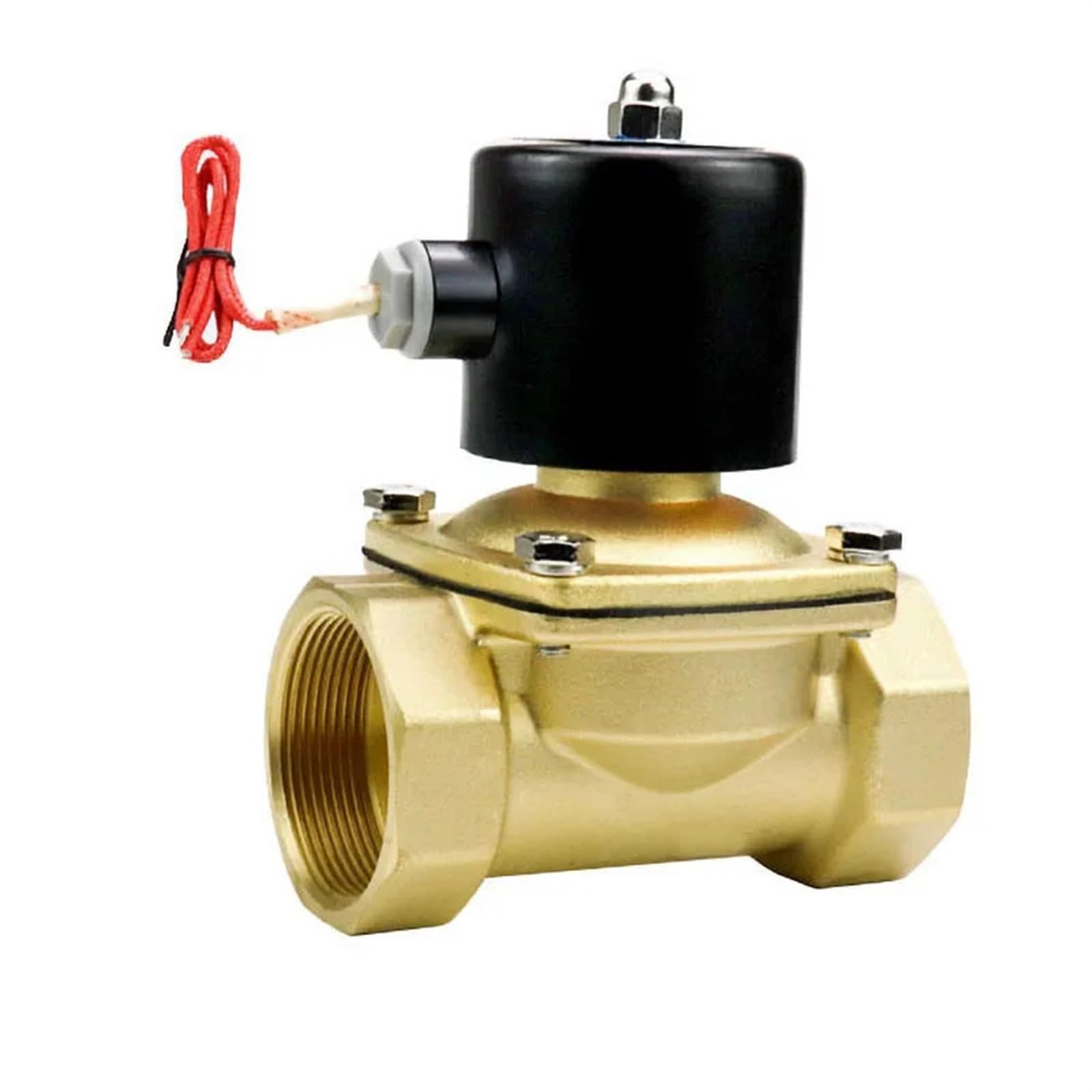 Huuoqiwy 2 '' Normally Closed Brass Solenoid Valve 4V 12V 20V 110V Water/Gas Solenoid Valves(Npt-120Vac-Nbr-Seal)