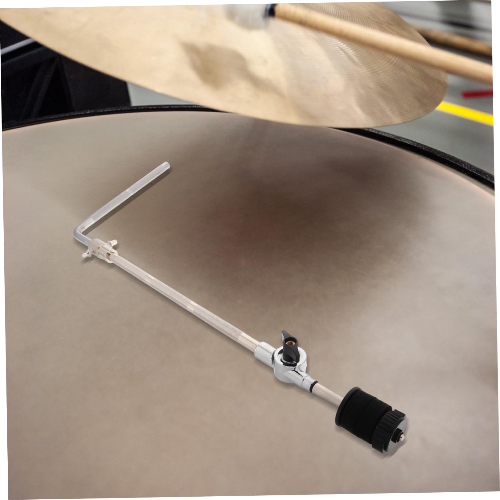 Generico Asta Di Piattano a Tamburo Morsetto Reggi Tom Tripode Di Tamburo Rack Di Archiviazione Di Tamburi Creativi Supporto Per Batteria Elettronica Porta Tamburo Metallo Plastica Argento