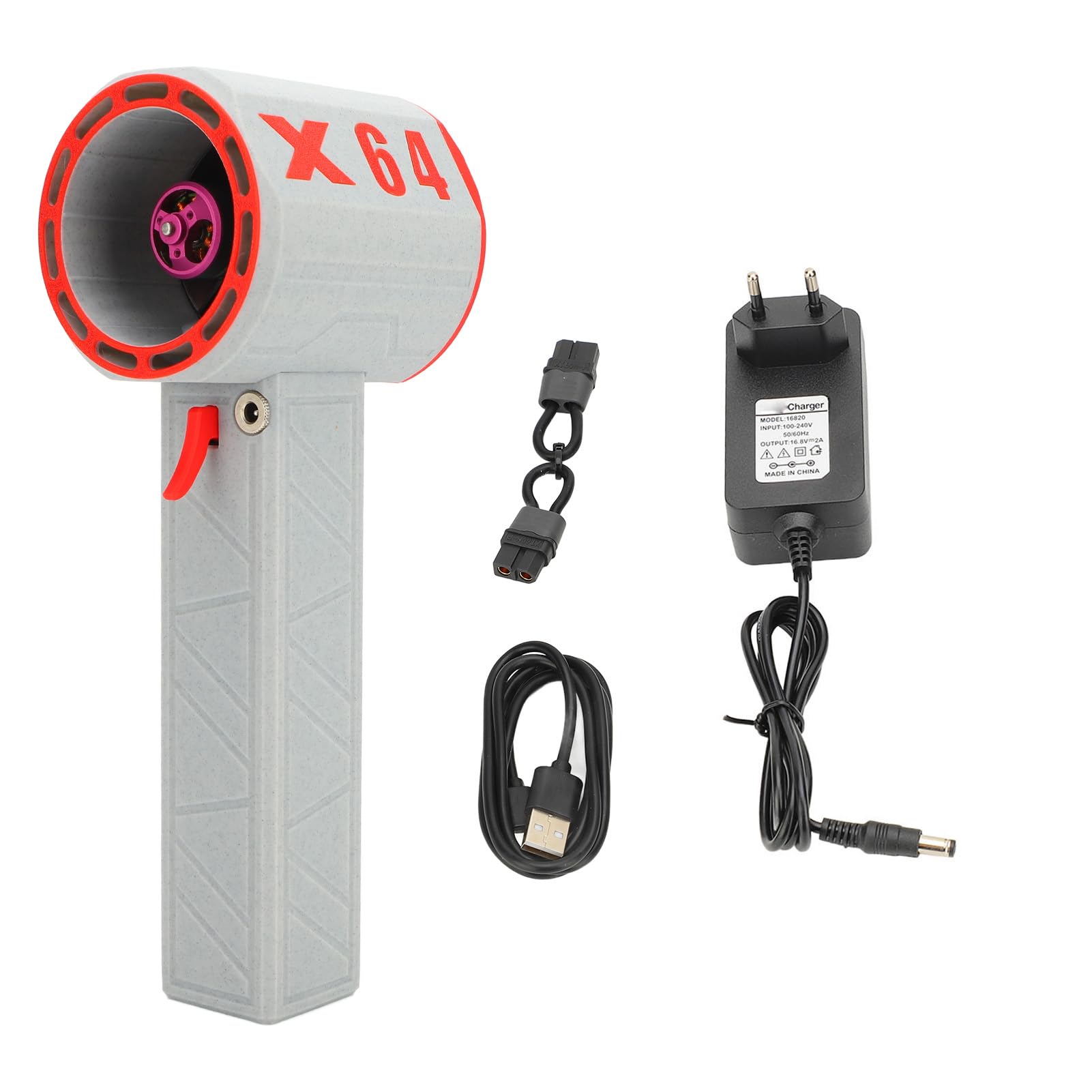 Bewinner Jet Fan Dry Souffleur sans fil 1400 G 64 mm moteur sans balais réglage vitesse continu blanc rouge