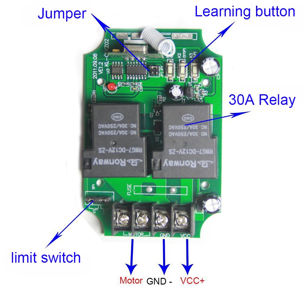 Lejin Universal 12V DC Motor Control Radio Remote Control High