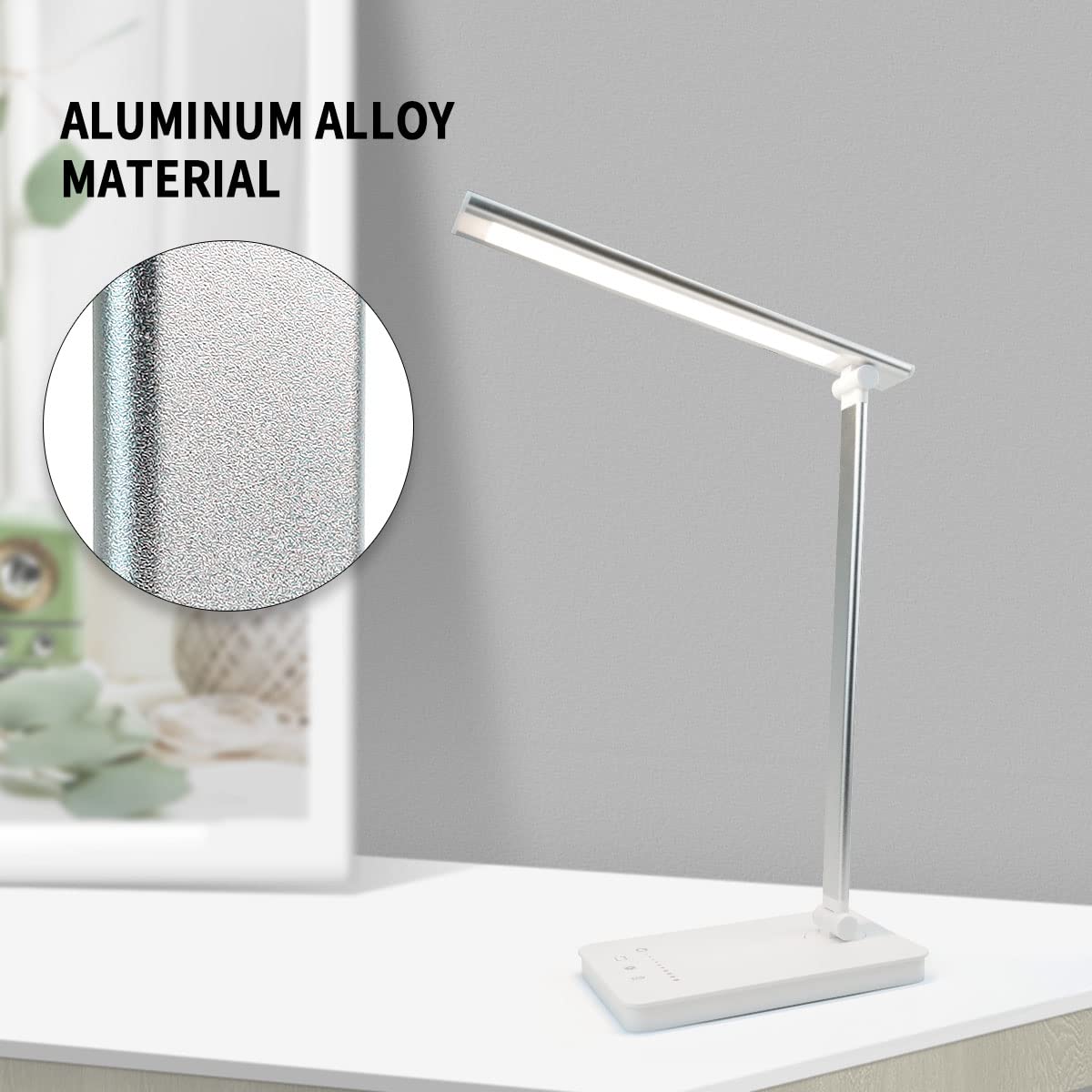 Lampada Da Scrivania LED Dimmerabile - 5 Colori, 10 Livelli Luminosità, Timer 45 Min - Foto 4