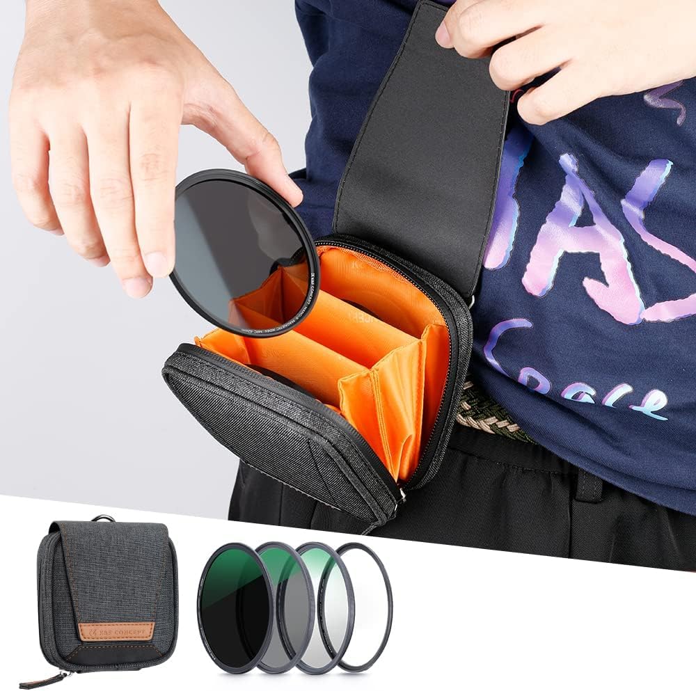 K&F CONCEPT 67mm Magnetic Filter Set System Quick Swap System V1 | MCUV+CPL+ND1000 mit Objektivadapter und Filtertasche,Optisches Glas,Nano-Beschichtung,Nano-Xcel,FU701