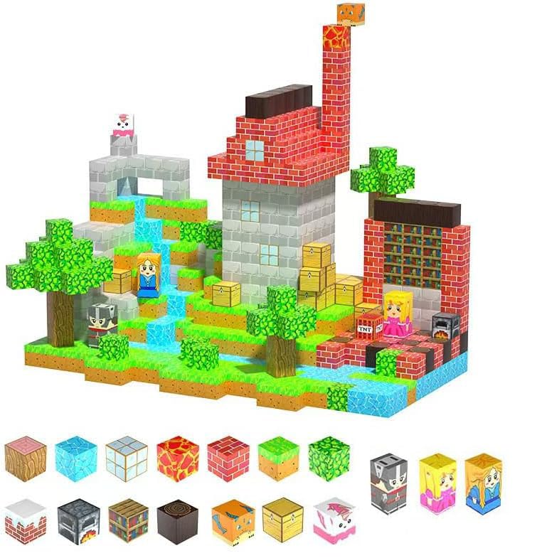 150PCS Magnet Blocks, Blocks Set with Storage Bag for Kids Gifts, Mint Educational Preschool Sensory Toy for Toddlers Boys Girls Age 3+Years