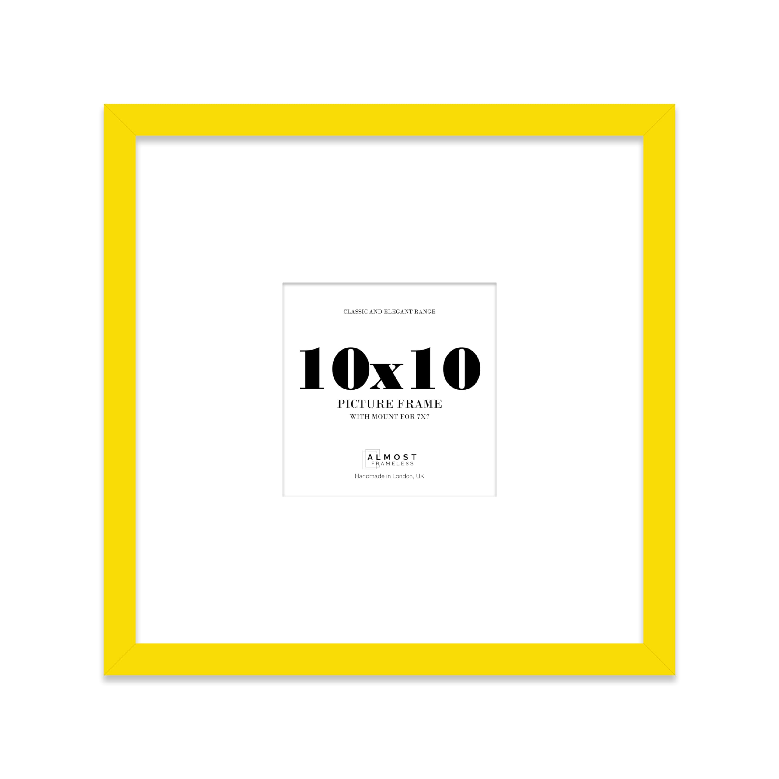 10X10" Yellow Picture Frame10X10" Square Frame With 7X7" Mount For 10X10"/7X7" Pictures Moderrn Style Thin Edge1 Pack from B&Q