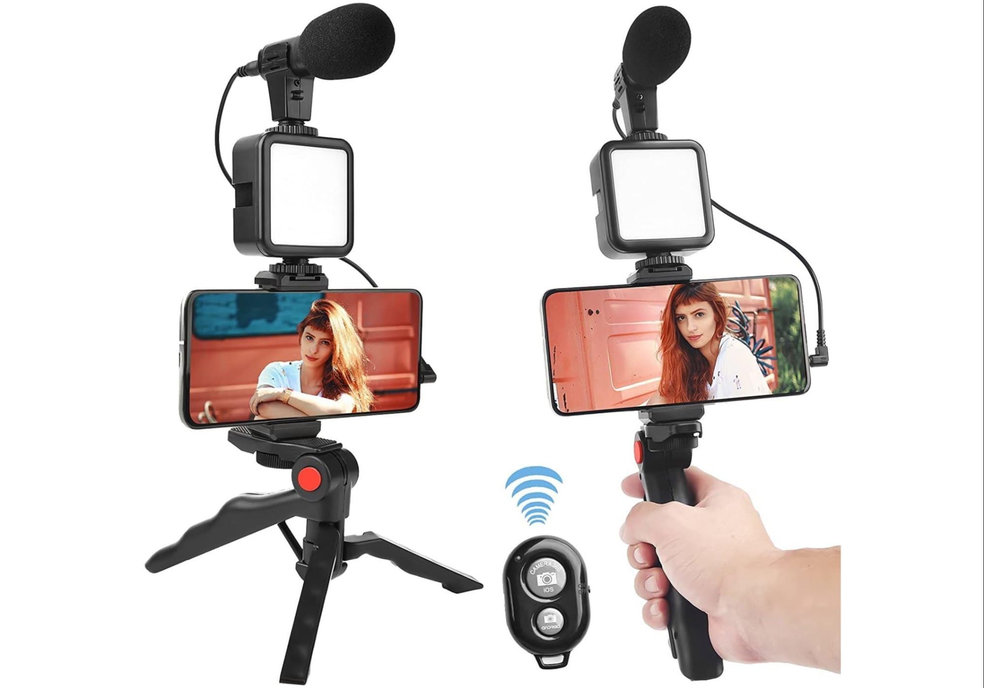 Amazm YouTube Video Making Accessories Kit - Vlogging Kit with Ring Light and Tripod Stand - Ideal for Content Creators and Social Media Influencers