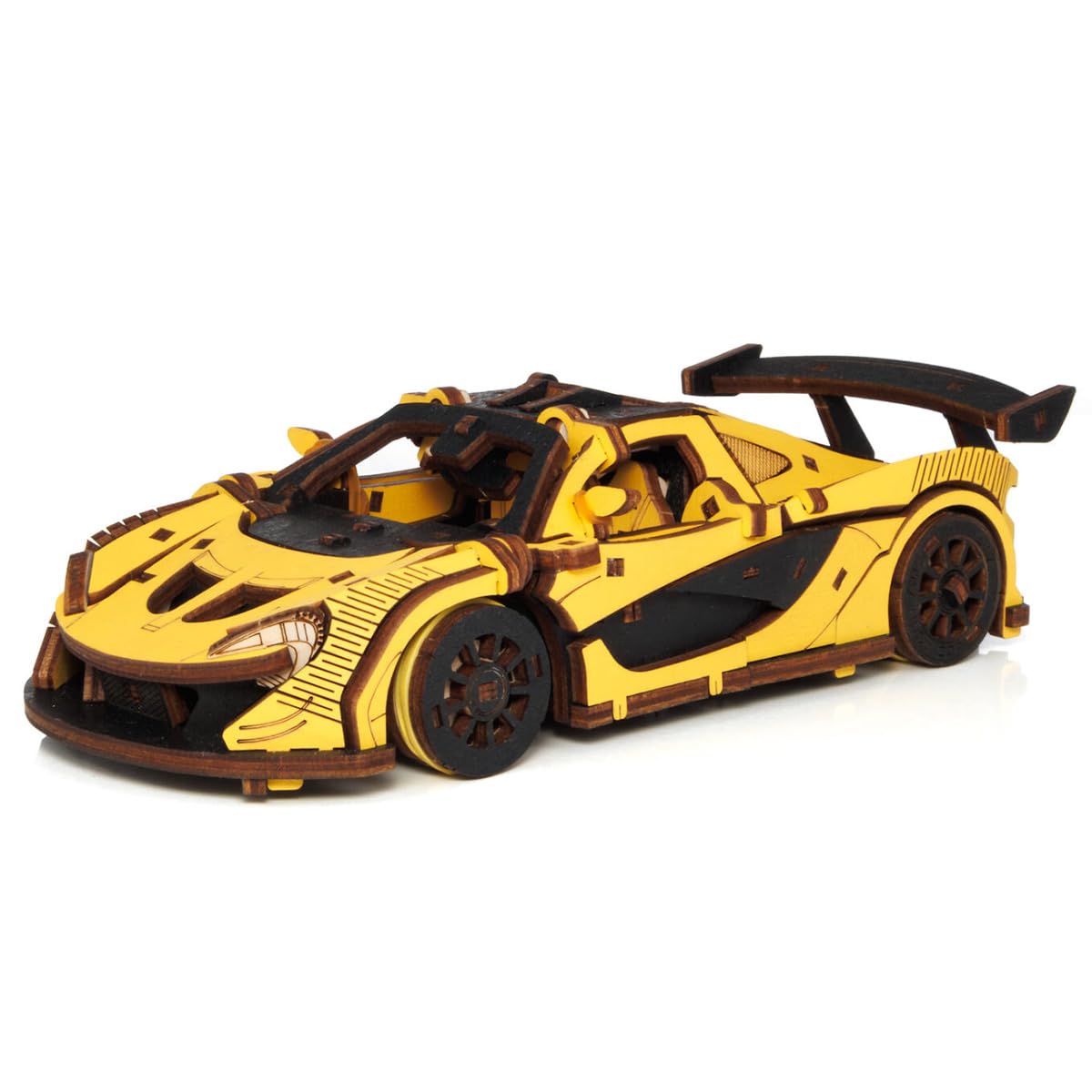 Drewniane puzzle 3D dla dorosłych, mechaniczne dryfowanie samochodu 3D, zestaw do montażu, 237 części, samochód wyścigowy, drewniane puzzle 3D, drewniane zabawki do samochodu, samochodu