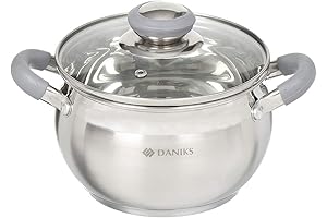 Daniks Heavy Bottom Stainless Steel Stock Pot