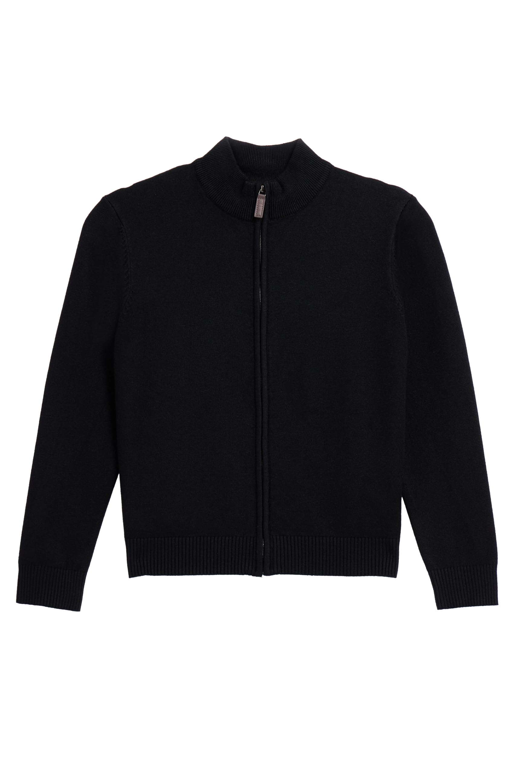 X RAY Boy's (4-12) Full Zip Mock Neck Cardigan Sweater, Kids Classic Fit Soft Lightweight Knit Sweater