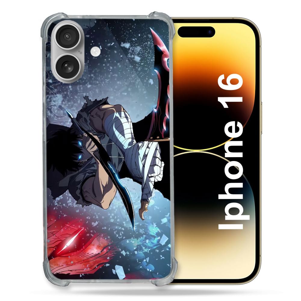 Cokitec Reinforced Case for Apple iPhone 16 Plus Manga Solo Leveling Sung Sword