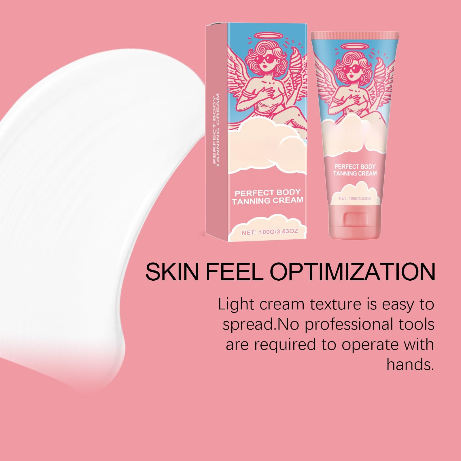 Perfect Body Tanning Cream,Tanning Accelerator,T/anning Moisturiser,Hydrating Sunbed Cream,Skin T/anning,Smooth Streak-Free Finish for Face and Body,Moisturiser and Self Ta/nning Lotion,100g - Image 3