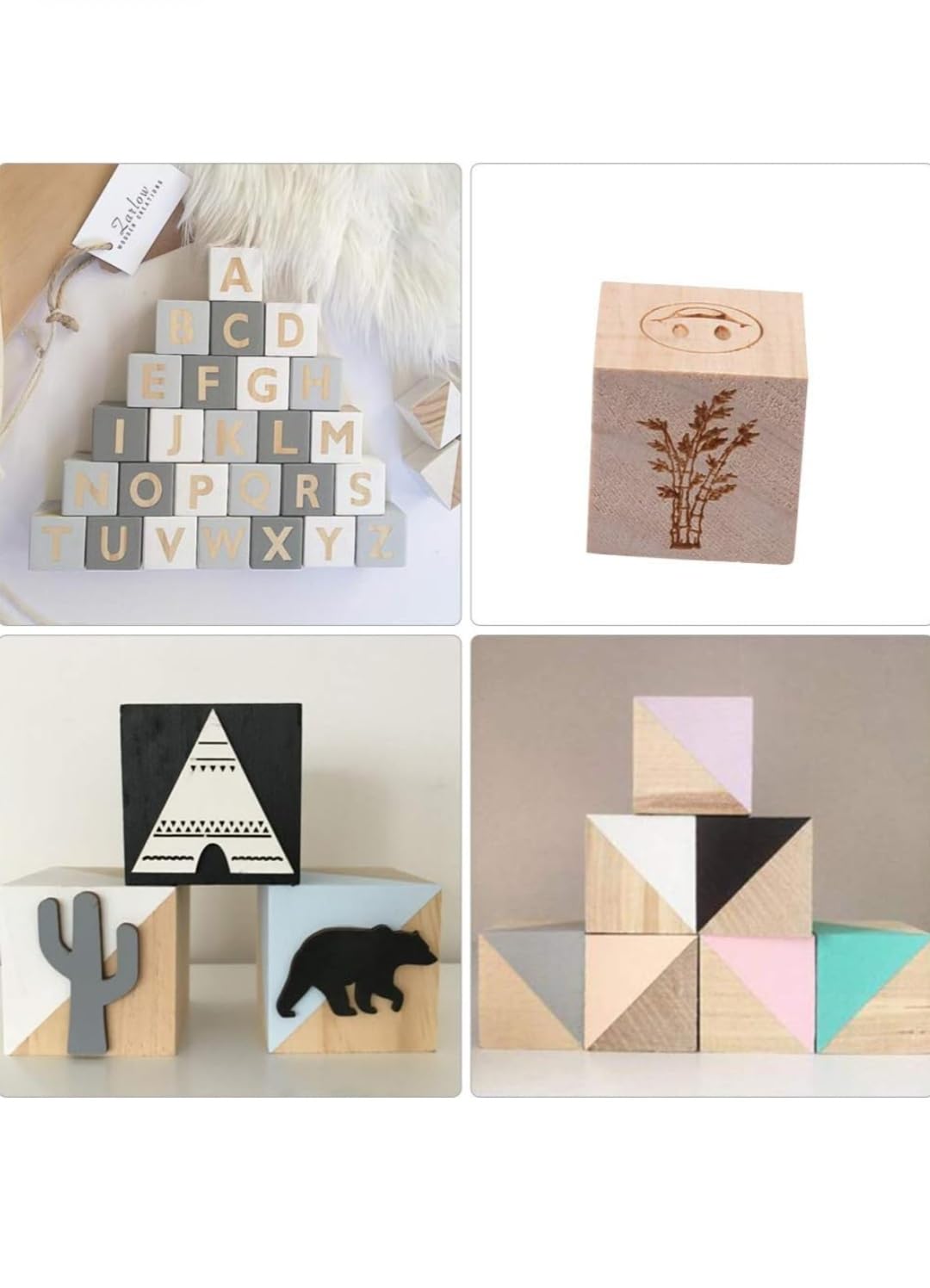 Bhaiji Enterprises Wooden Cubes, (1 inch x 1 inch) 10 Wooden Square Cubes 4