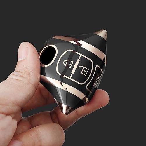 Miniatura 4 de Bqepe Funda para llavero Mazda Keychain - Compatible con Mazda 3 6 8 Miata MX-5 CX-5 CX-9 Llavero inteligente de 4 botones (Negro)