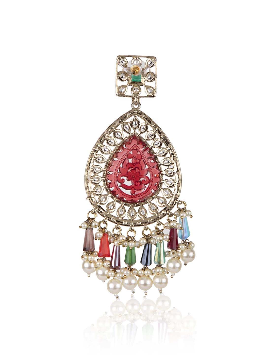 Women's Coloured Tear Drop Earrings, Elegant Design