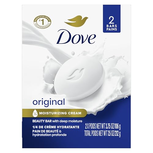 Image of Dove Beauty Bar Soap Original, Pack of 24 for Soft, Smooth Skin, with 1 /4 Moisturizing Cream 3.75 oz