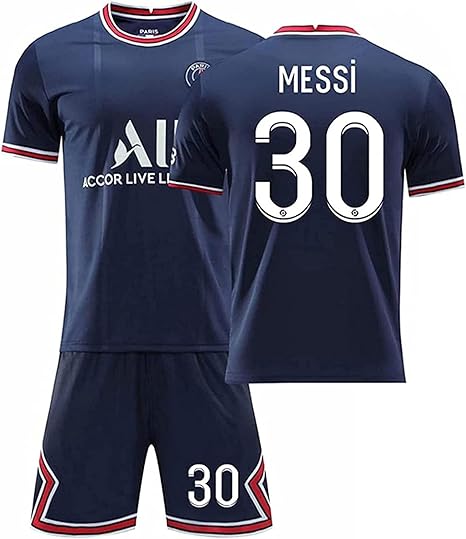Amazon Co Jp メッシ サッカーユニフォーム クリスティアーノロナウドユニフォーム 大人用 子供用 21 パリ サンジェルマン ホームジャージ 背番号30 Messi Psg 大人用サッカーtシャツ ショーツスーツ メッシ ユニフォーム 大人 若者 サッカーソックス ファッション