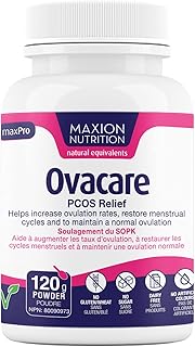 Maxion Ovacare for Natural PCOS Relief Supplement for Women With Myo-Inositol to Help Restore Normal Ovarian Function, Inositol Powder, Support for PCOS, Fertility & Menstrual Health for Women,120g Powder
