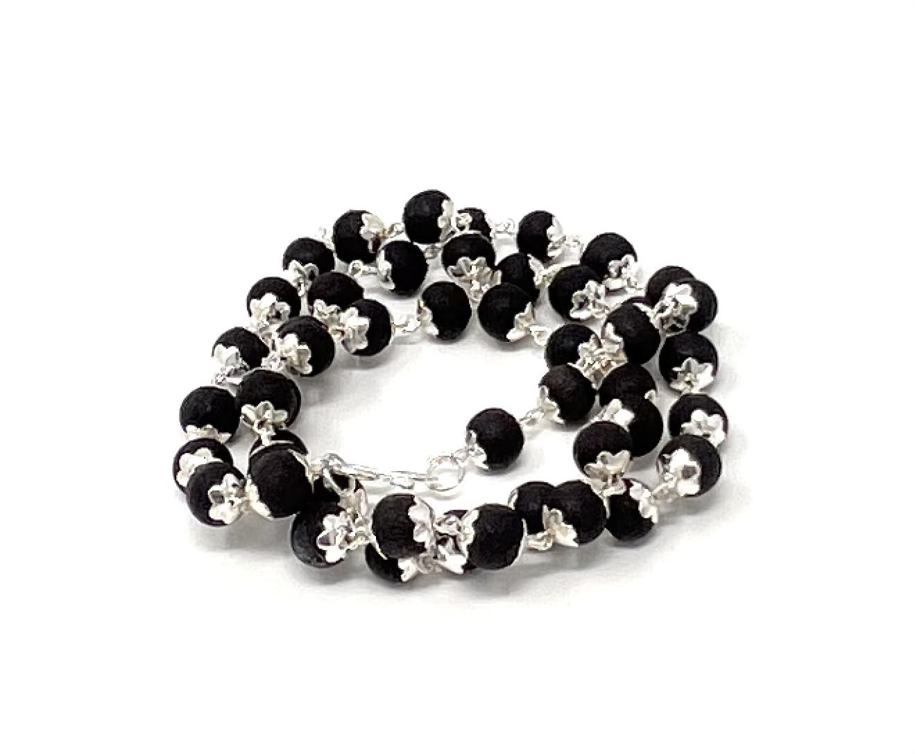 Mahant Ji Natural Karungali Mala Original Ebony Wood Beads | Lab Certified 7mm Black Karungali Mala for Men & Women Made In German Silver | Spiritual Healing Necklace for Protection, Meditation & Energy Balance-image-49