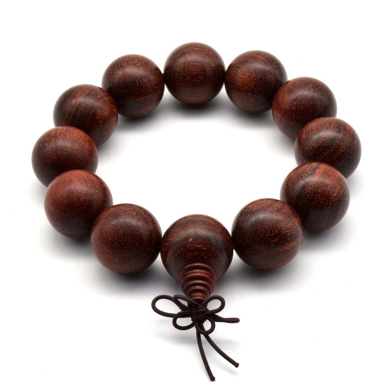 Bracciale Unisex in Legno di Sandalo Rosso Africano Naturale, Perline da Preghiera, Buddismo Tibetano, Meditazione, Collana Mala, Yoga.