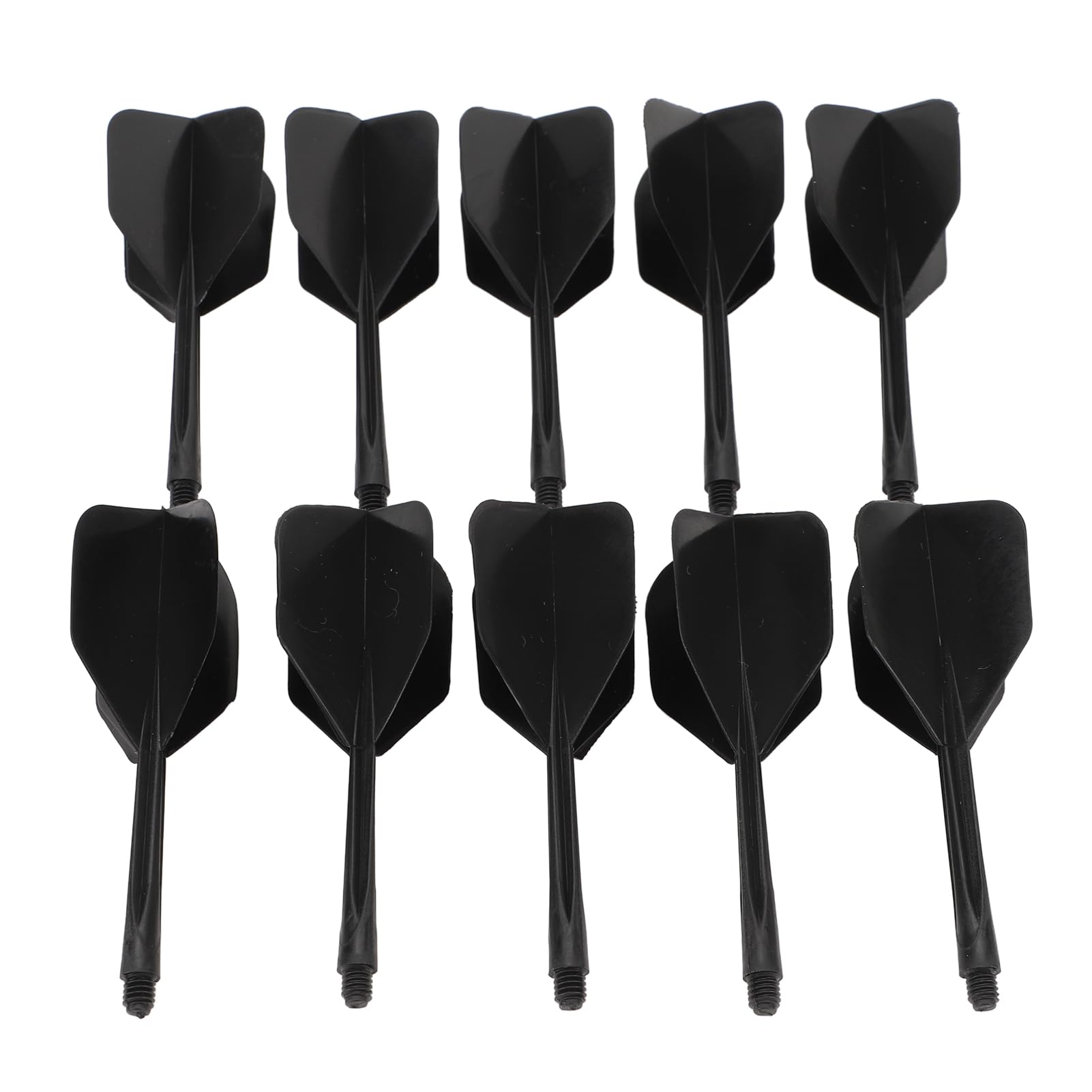 Lot De 10 Tiges Et Ailettes De Fléchettes En Une Pièce - Noir, Durables Et Anti-Chute Pour Fléchettes 2BA