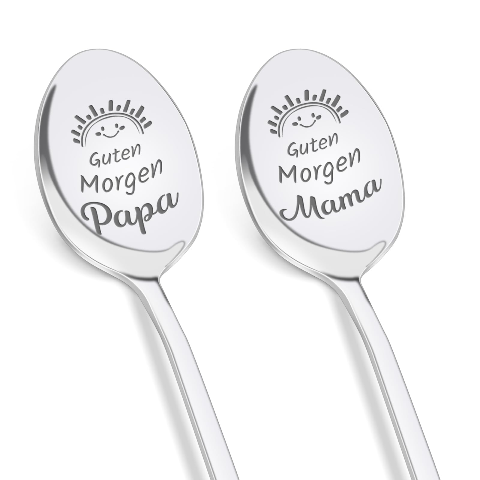 Tulolvae Weihnachtsgeschenke für Mama und Papa, 2 Stücke Kaffeelöffel Geburtstagsgeschenk für Eltern, Muttertagsgeschenke Vatertagsgeschenk für Mutter Vater, Weihnachten Vatertag Muttertag Geschenk