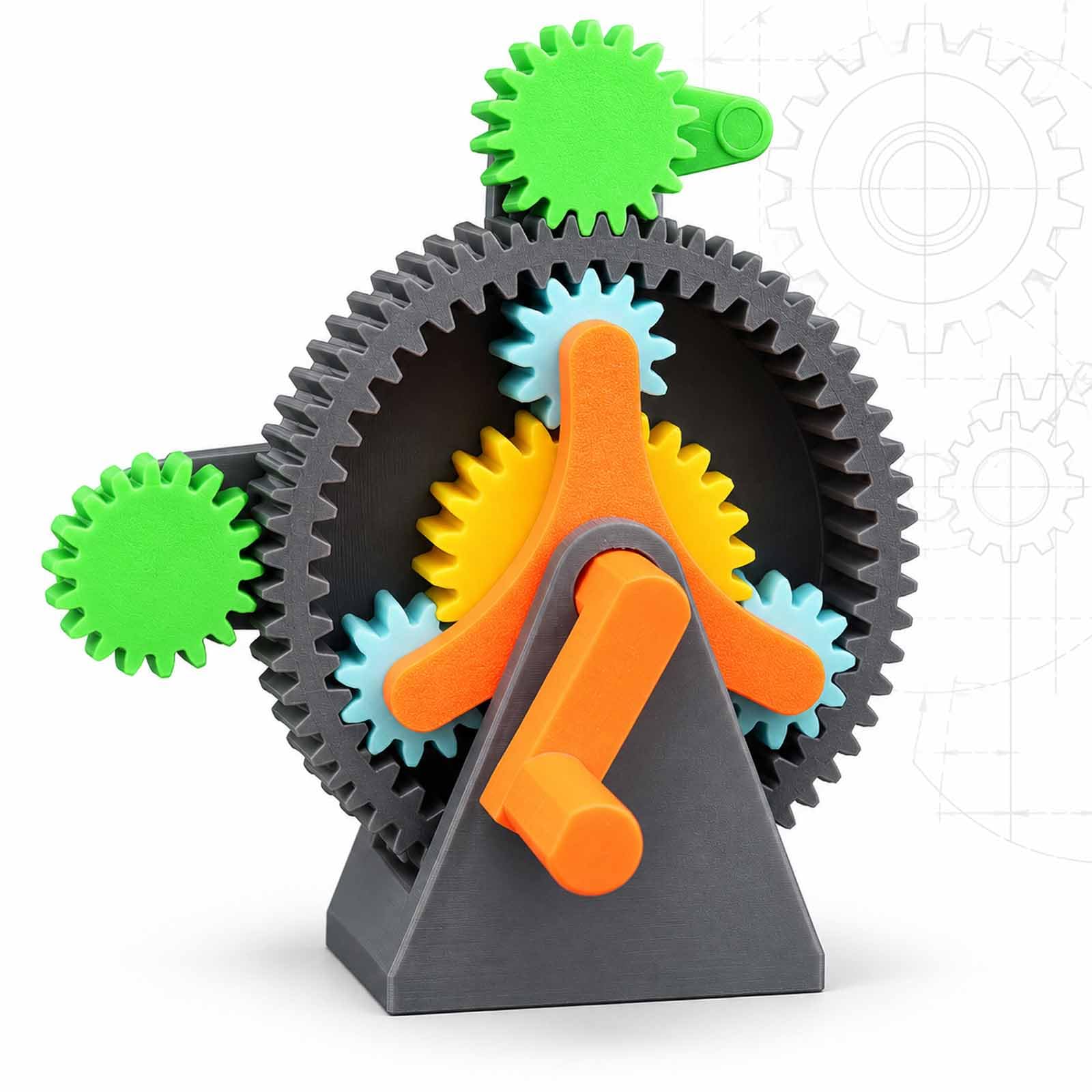 Modelo De Engranaje Planetario para Armar, Kit De Sistema De Transmisión De Engranajes para Armar, Reducción De Engranajes, Engranajes Solares Y Planetarios 3D, para Física Y Niños En Casa
