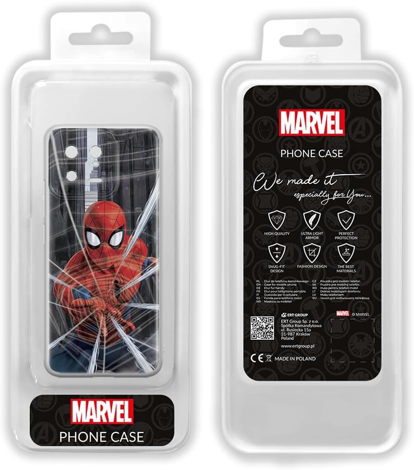 ERT GROUP Mobile Phone case for Xiaomi 13 Original and Officially Licensed Marvel Pattern Spider Man 008 optimally adapted to The Shape of The Mobile Phone, case Made of TPU