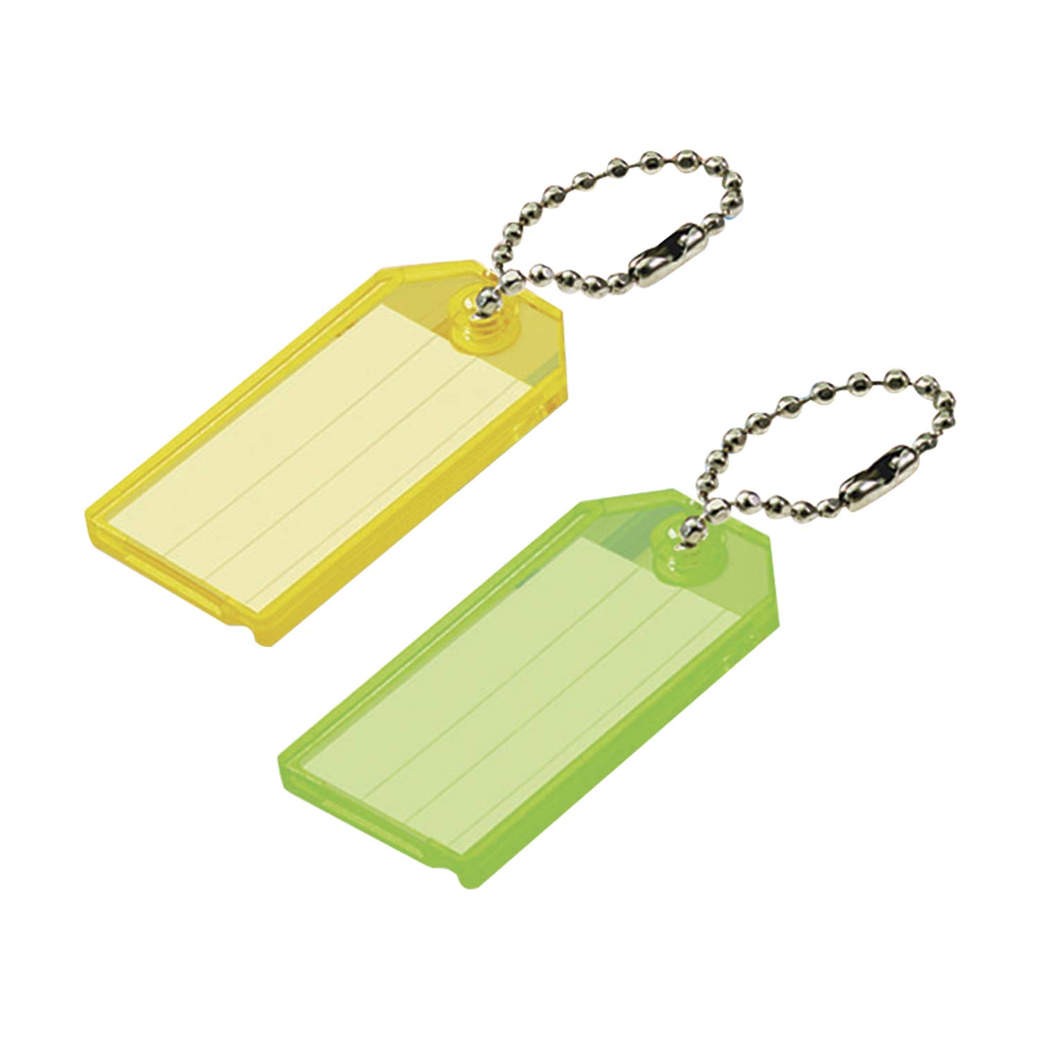 Lucky Line Key Tag with Ball Chain, 2 Pack, Assorted Colors (20102)