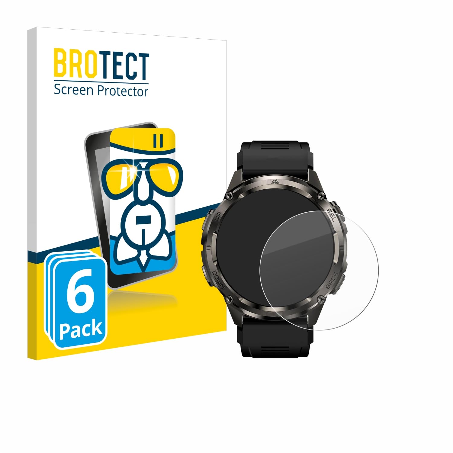 Brotect Pellicola In Vetro Ibrido AirGlass Per Kospet Tank M4 – Durezza 9H, Ultra-sottile E Anti-impronta, Made In Germany