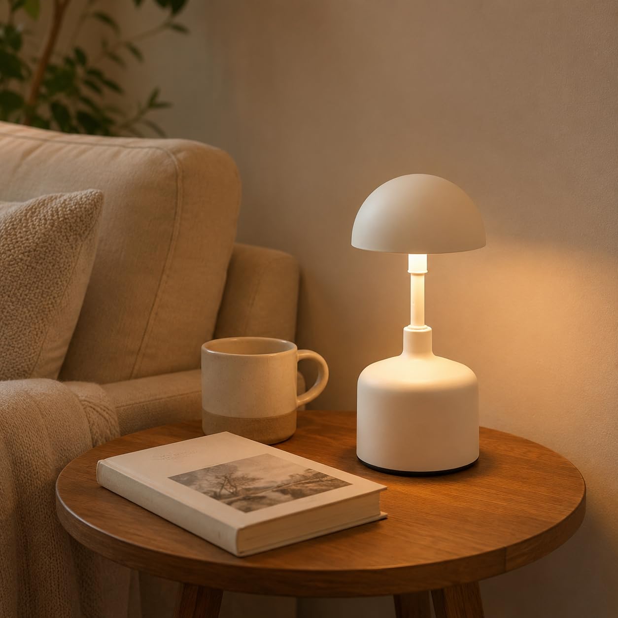 JHY DESIGN 3 lampade da tavolo senza colore regolabile gruppo di 2 ricaricabili a LED per il controllo del tocco filo ristoranti letto, Tabl caffè (Beige)