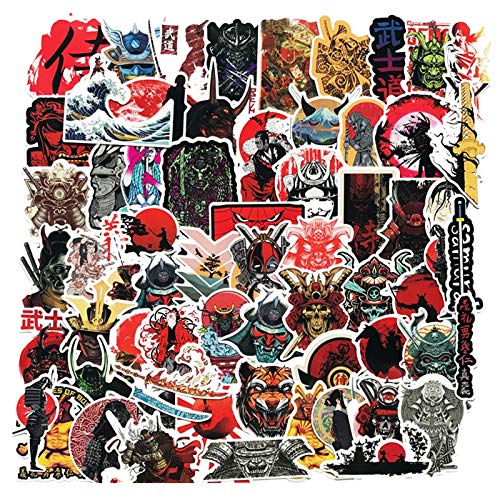 ZXY Japan Bushidou Warrior Stickers For Laptop PVC Graffiti Stickers Decal Suitcase Luggage Guitar Car For Children Toys 100 Pcs