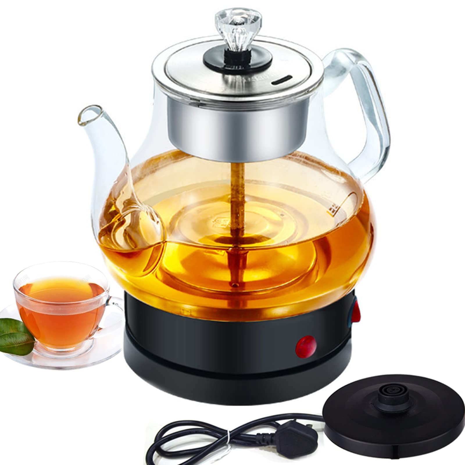 XBLDS 1000ml Electric Teapot Electric Kettle Glass Borosilicate Glass Kettle Glass Teapot Tea Kettle Water Kettle