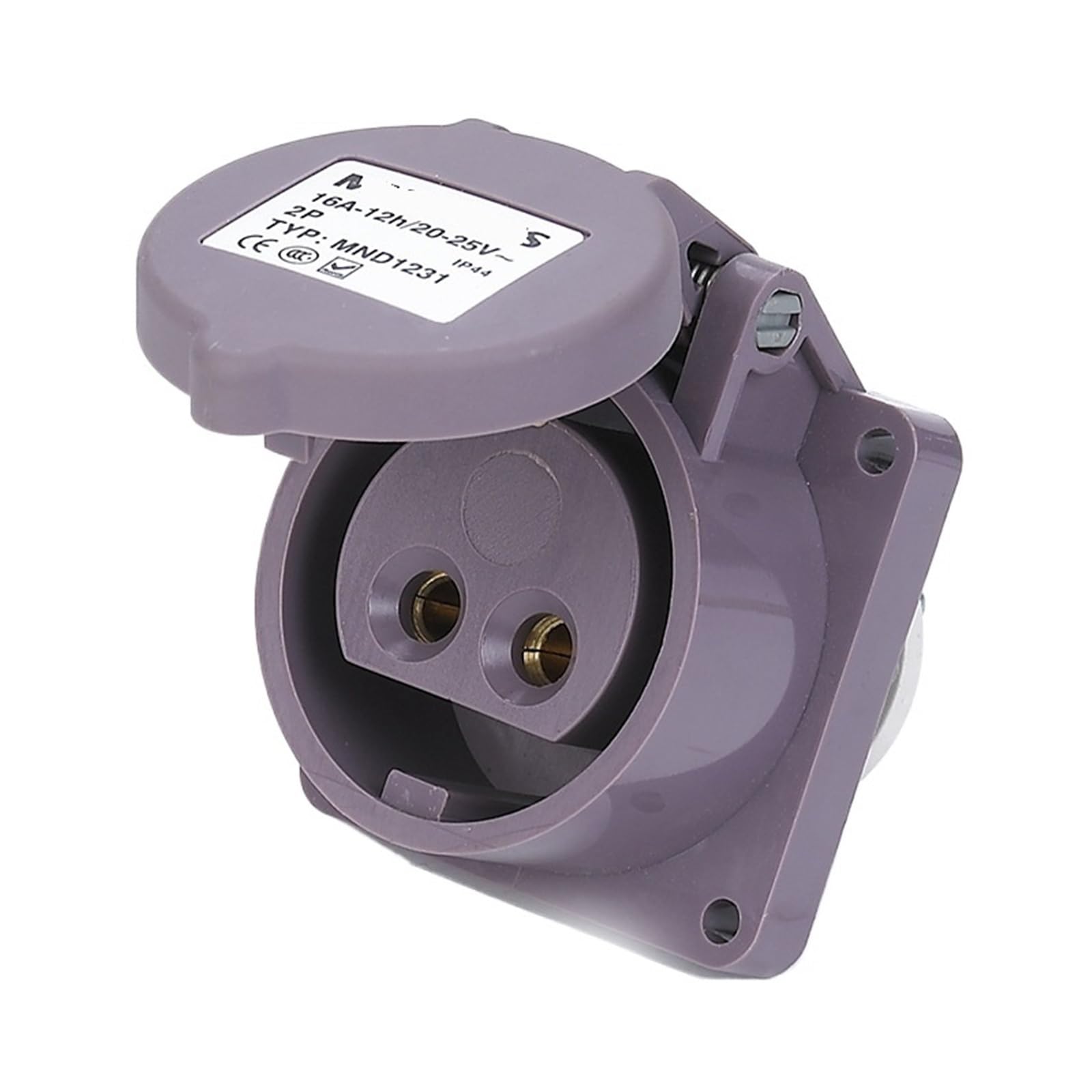 MUYTQAERG 16A Low Voltage Socket MND1231 24V Industrial 16A*20V*2P*0.3KW