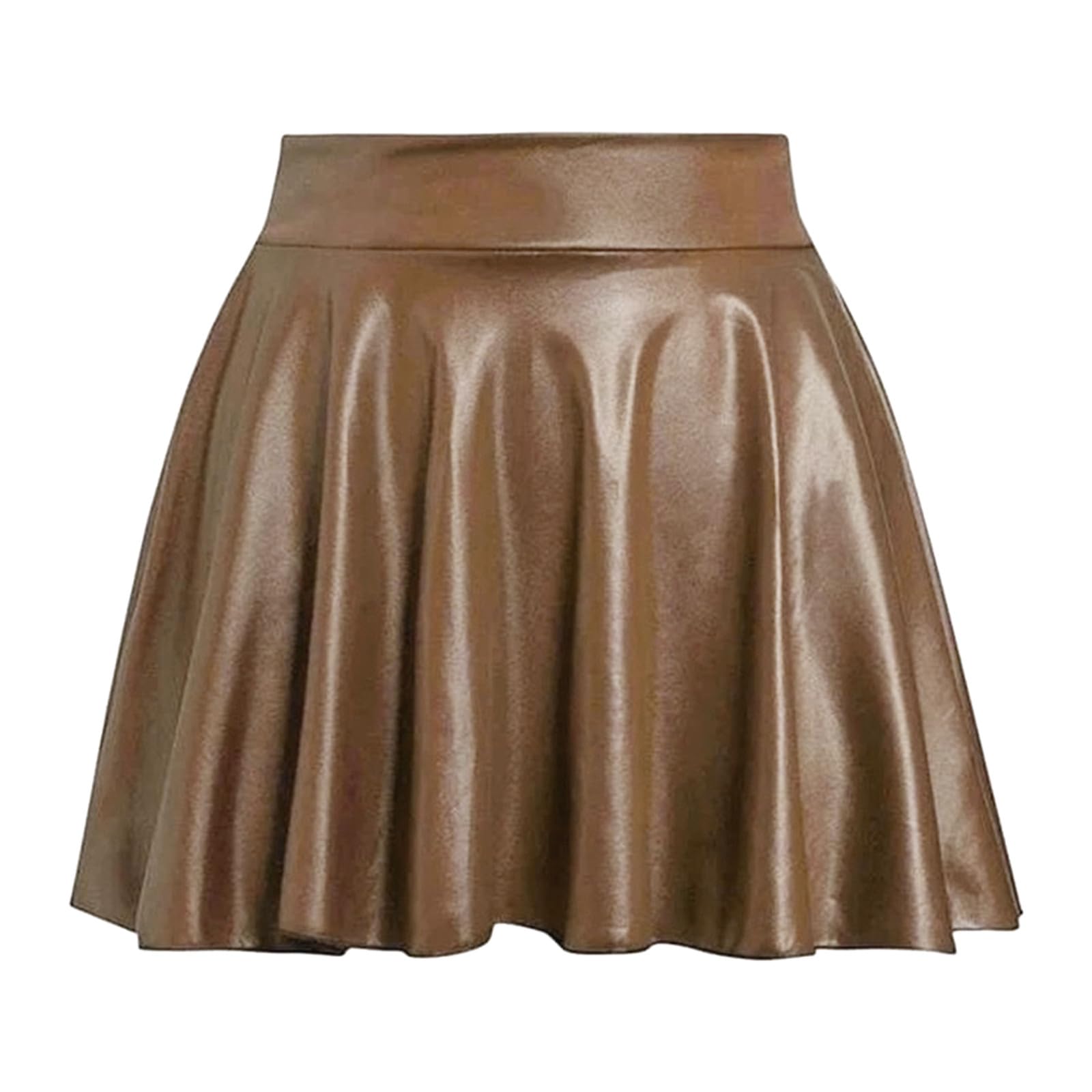 Womens Faux Leather Skirt Skirts for Women Xs-L Casual Mini Trendy Pleated Streetwear Festival Skirt Spring Summer