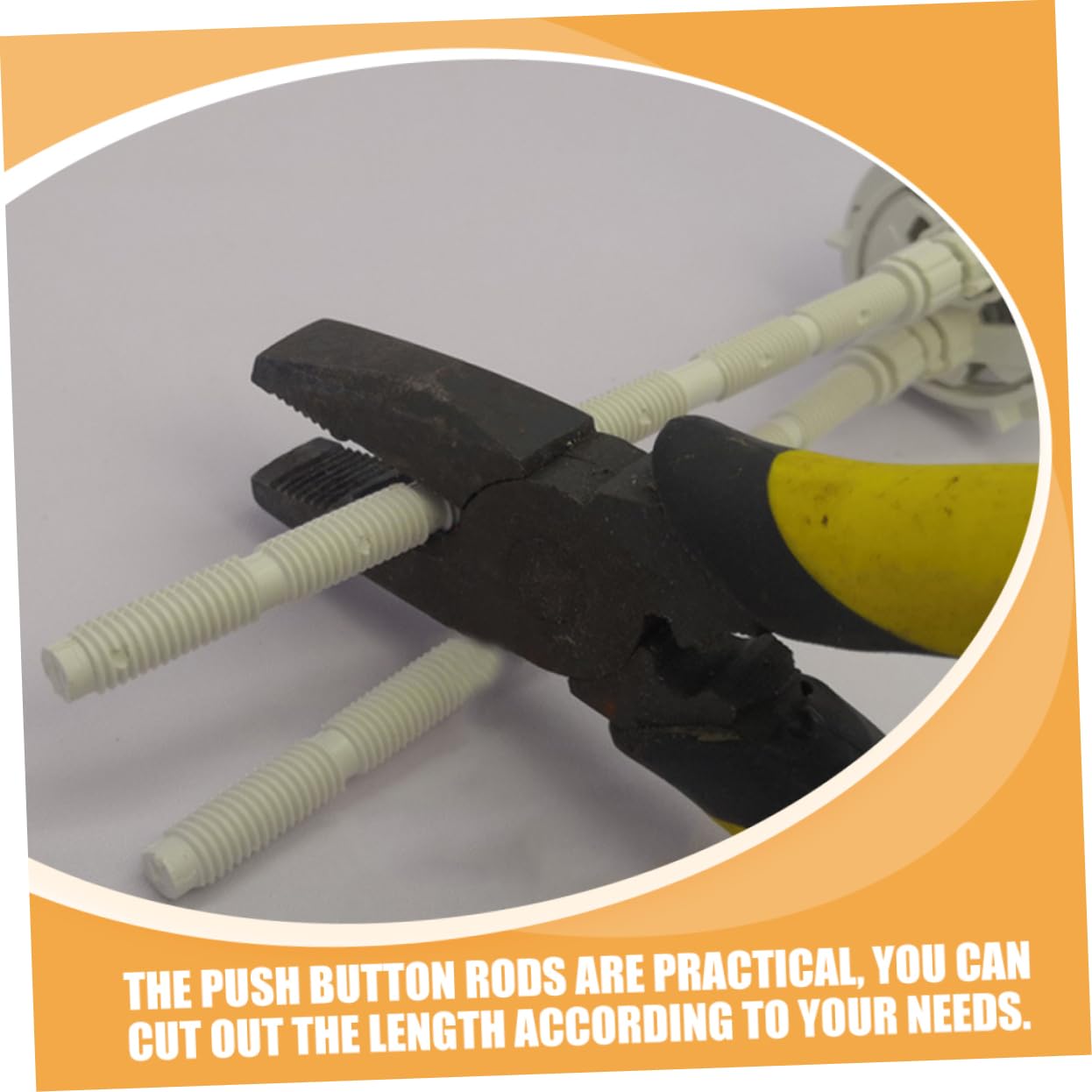 Varillas para Pulsador De Inodoro Doble Descarga, Kit De Varillas Roscadas Extendidas De Plástico, Piezas Aplicables para Tanque De Agua, Repuesto Práctico para Baño, 2 Unidades