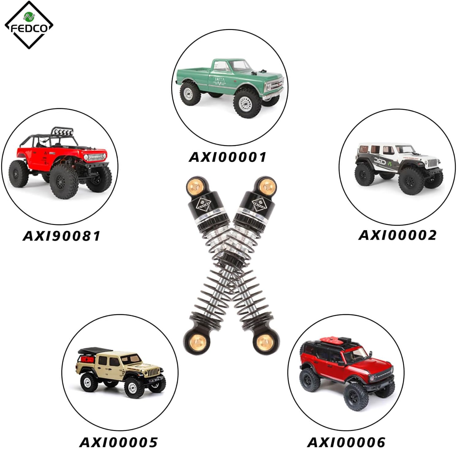 SCX24 Shocks 47MM Oil-Filled Shocks Absorber Long Travel Threaded Oil Damper For Axial SCX24 Upgrades 1/24 RC Crawler