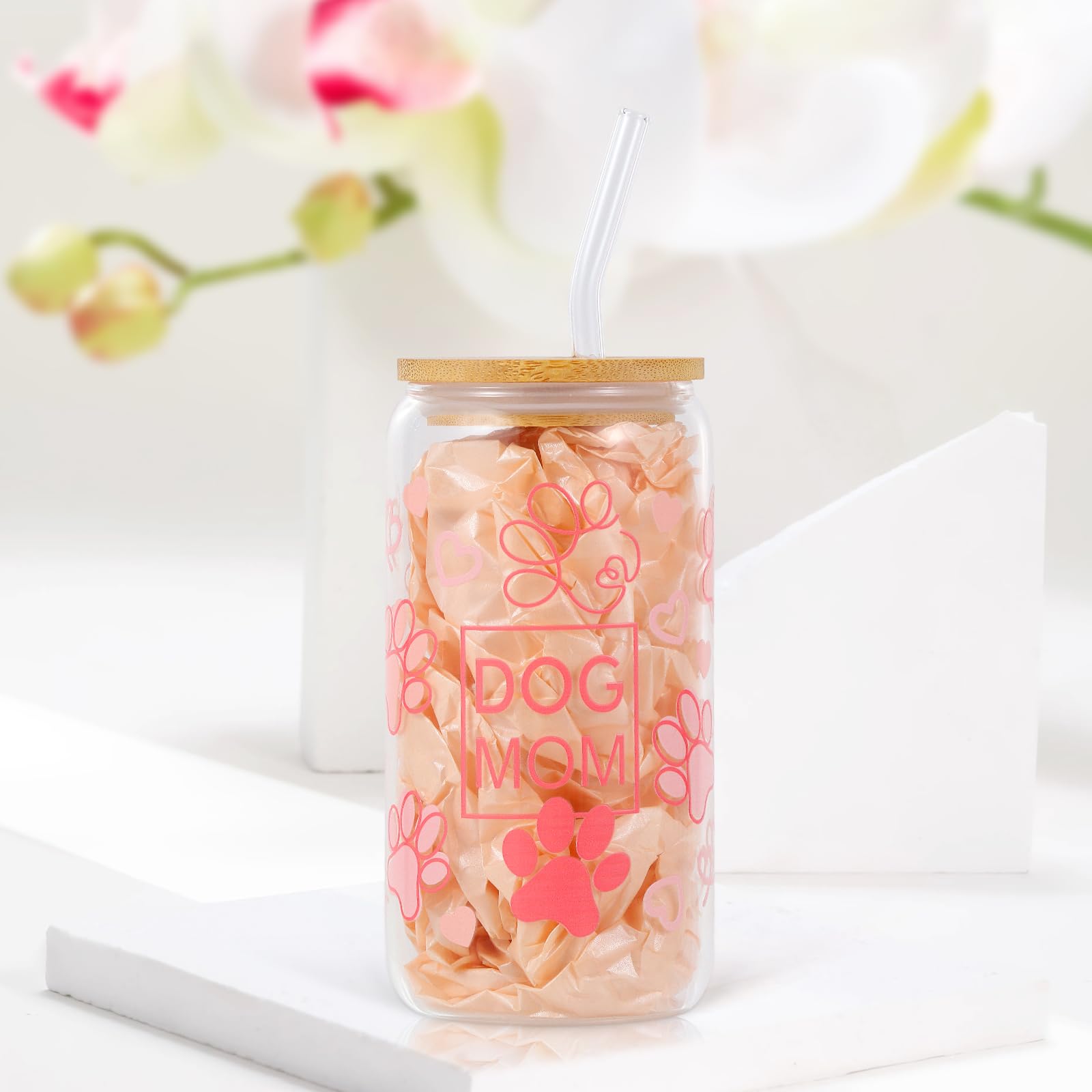 Bayelove Dog Mom Gifts for Women Best Dog Mom Gifts Dog Gift Basket Cool Gifts for Dog Lovers Include Canvas Tote Bag Glass Cup Keychain Socks Gift Card for Birthday Christmas Mothers Day