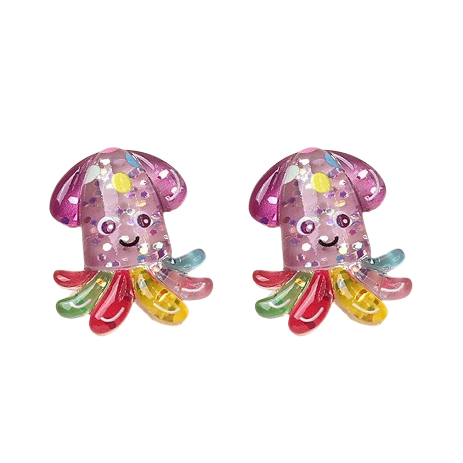 Xjdzineq 2 / 6Pcs Resin Marine Animal Miniature Embellishment for Scrapbooking Project Flatback Resin Sea Animal Figurines Ornament Colorful Rhinestones