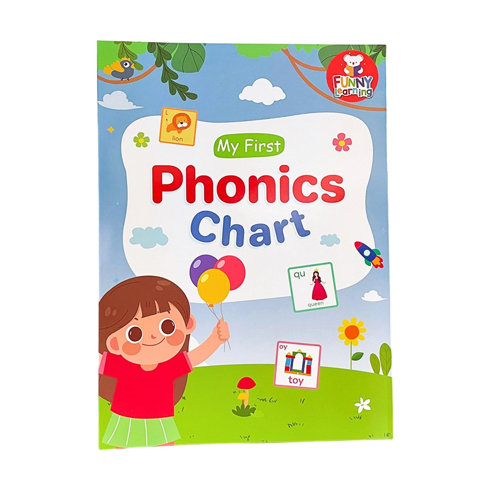 Shurhome 2. Kids Language Development Poster 28.7x21cm Interactive English Words Chart for Early Learners Homeschooling Tool Vocabulary Flashcards