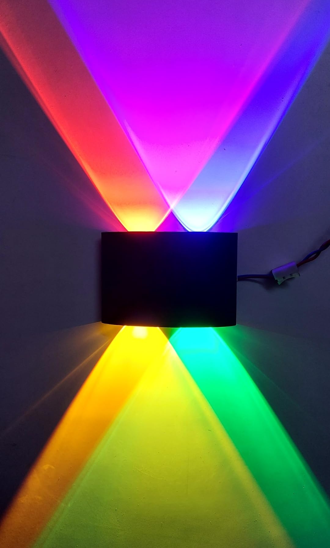 SHETRA - 2 Way UP-Down Wall Elevation Outddor Wall LAMP with Waterproof Driver (2+2 Curve Multi Colour)-image-48