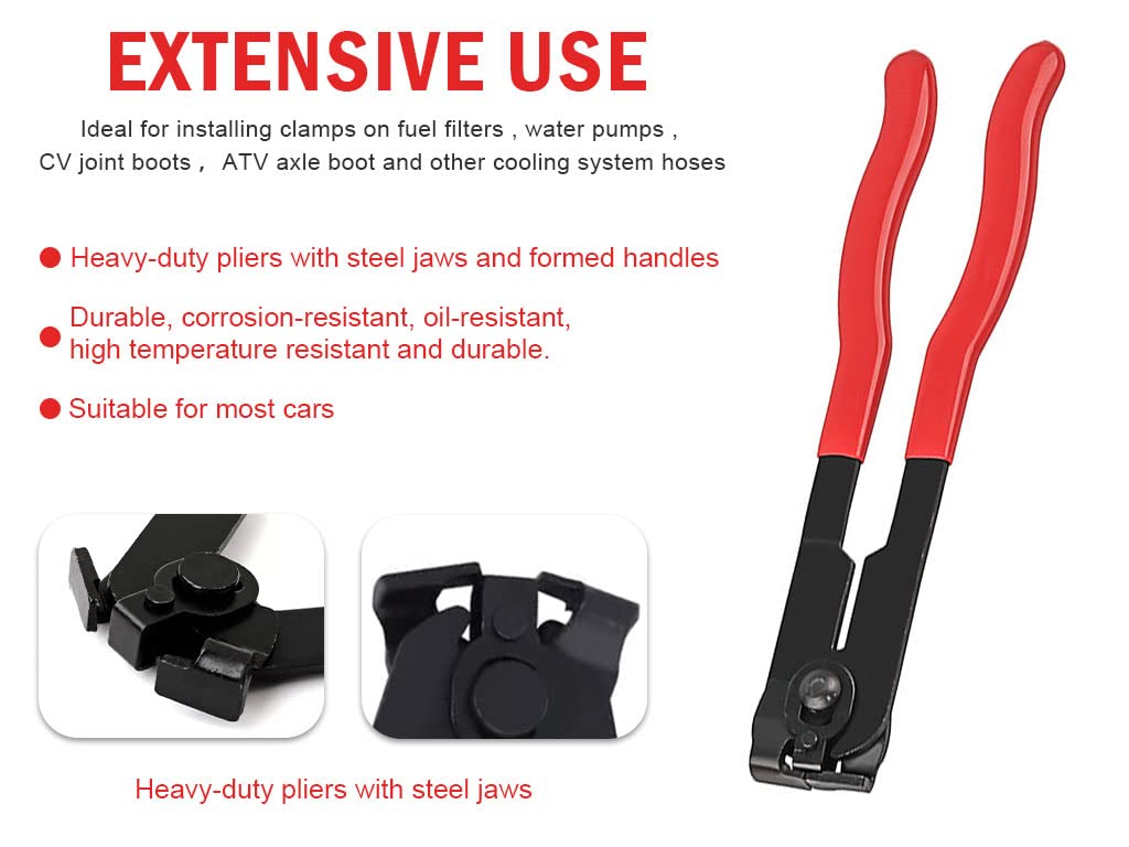 RUITONDA CV Joint Boot Clamp Pliers Set | Hose Clamp Tool Kit For Cars, ATV, CV Axle Boot & Fuel Filters - View #2