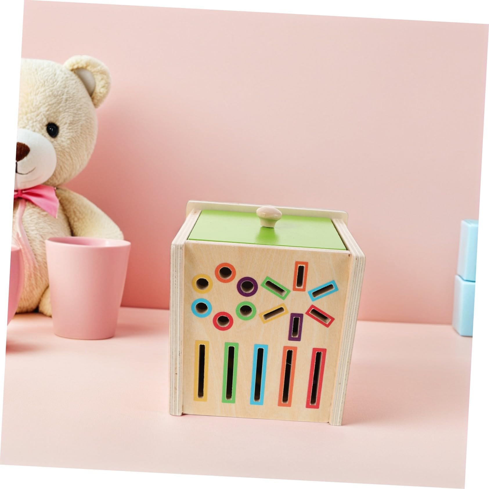 Beaupretty Juguetes Montessori de Madera para Años Educativo de Clasificación de Colores y Bloques Geométricos para Reconocimiento Visual y Desarrollo Cognitivo